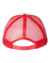 Load image into Gallery viewer, Foam Mesh-Back Trucker Cap / Red &amp; White / Beach FC