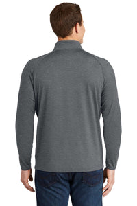 Stretch 1/2-Zip Pullover / Charcoal Grey Heather / VB FUTSAL