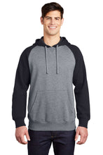 Load image into Gallery viewer, Raglan Colorblock Pullover Hooded Sweatshirt / Black / Beach FC