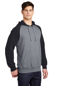 Raglan Colorblock Pullover Hooded Sweatshirt / Black / Beach FC