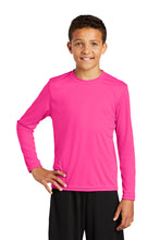 Load image into Gallery viewer, Long Sleeve Competitor Tee (Youth &amp; Adult) / Neon Pink / VB FUTSAL