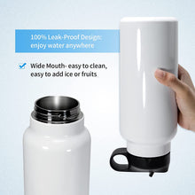 Load image into Gallery viewer, 32 oz Water Bottle Stainless Steel  / White / Beach FC