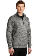 Load image into Gallery viewer, Electric Heather Fleece 1/4-Zip Pullover / Black Electric / Beach FC