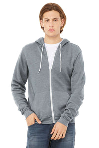 Unisex Sponge Fleece Full-Zip Hoodie / Athletic Heather / Beach FC