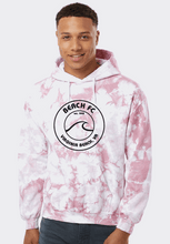 Load image into Gallery viewer, Blended Hooded Tie-Dyed Sweatshirt / Rose  / Beach FC