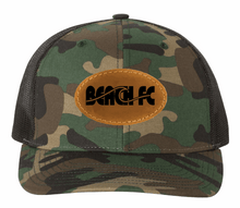 Load image into Gallery viewer, Six-Panel Retro Trucker Cap / Camo &amp; Black / Beach FC