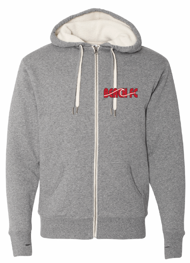 Unisex Sherpa-Lined Hooded Sweatshirt / Heather Grey / Beach FC