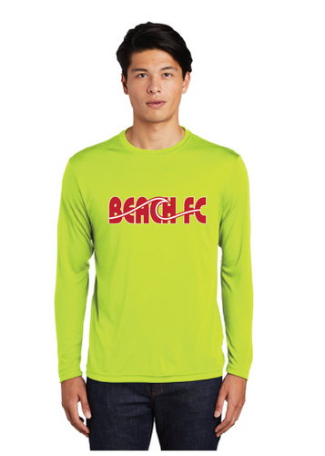 Long Sleeve Competitor Tee (Youth & Adult) / Neon Yellow / Beach FC