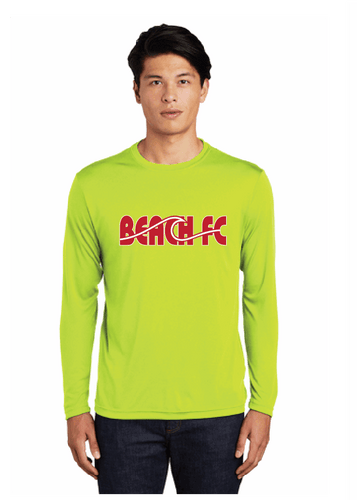 Long Sleeve Competitor Tee (Youth & Adult) / Neon Yellow / Beach FC
