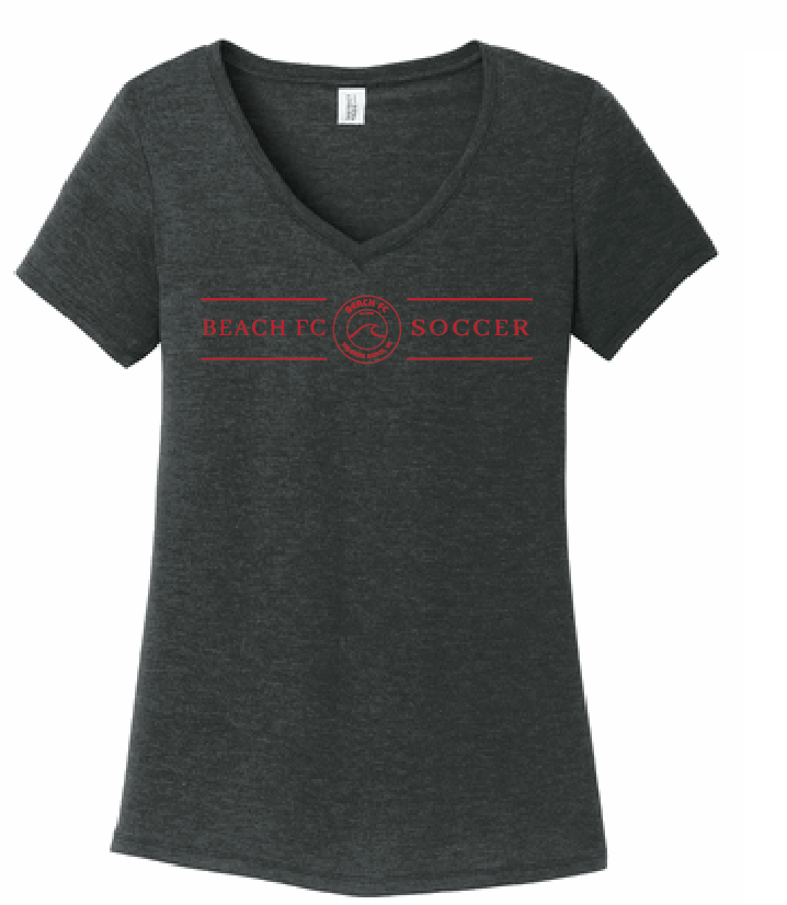 Women’s Perfect Tri V-Neck Tee / Black Frost / Beach FC