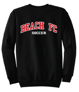 Fleece Crewneck Sweatshirt (Youth & Adult ) / Black / Beach FC