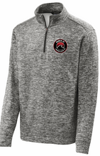 Load image into Gallery viewer, Electric Heather Fleece 1/4-Zip Pullover / Black Electric / Beach FC