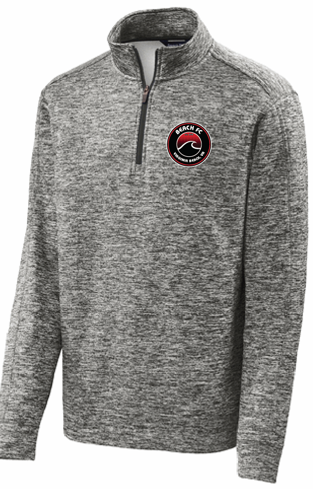 Electric Heather Fleece 1/4-Zip Pullover / Black Electric / Beach FC