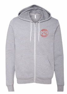 Unisex Sponge Fleece Full-Zip Hoodie / Athletic Heather / Beach FC