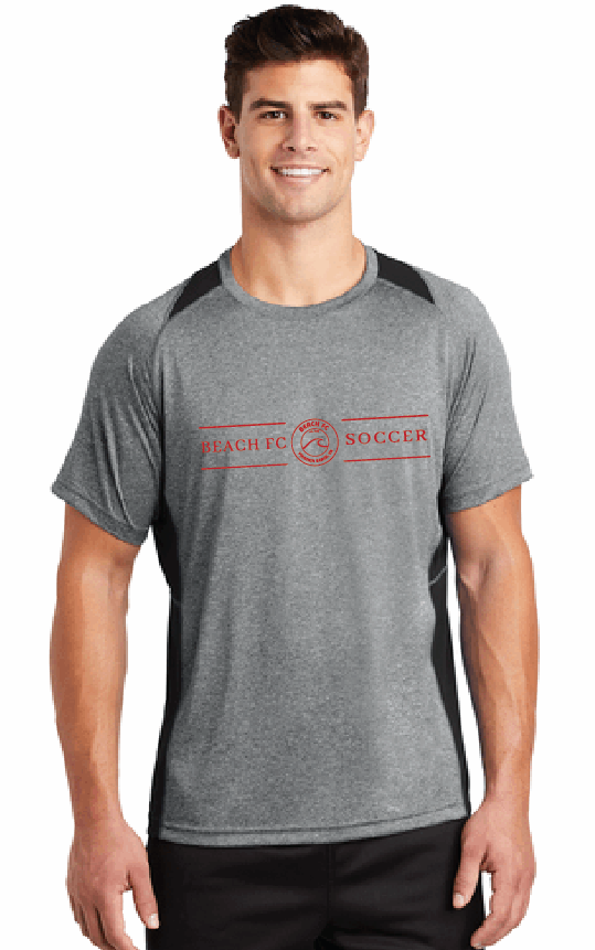 Heather Colorblock Contender Tee (Youth & Adult) / Heather/Black / Beach FC