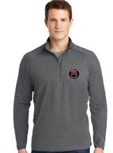 Load image into Gallery viewer, Stretch 1/2-Zip Pullover / Charcoal Grey Heather / Beach FC