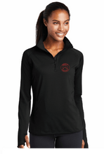 Load image into Gallery viewer, Ladies Stretch 1/2-Zip Pullover / Black / Beach FC