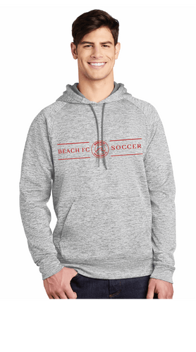 Electric Heather Fleece Hooded Pullover / Silver / Beach FC