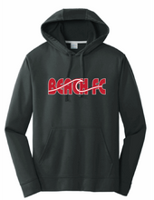 Load image into Gallery viewer, Performance Fleece Hooded Sweatshirt (Youth and Adult) / Black / Beach FC