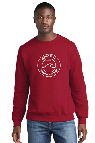 Crewneck Sweatshirt (Youth & Adult) / Red / Beach FC