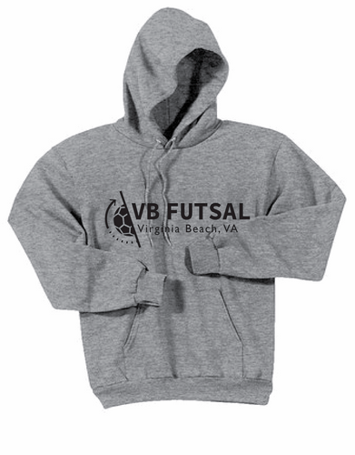 Fleece Pullover Hooded Sweatshirt (Youth & Adult) / Ash Gray / VB FUTSAL
