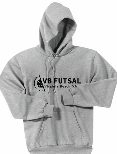 Fleece Pullover Hooded Sweatshirt / Gray