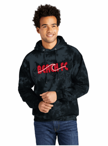 Crystal Tie-Dye Pullover Hoodie / Black / Beach FC