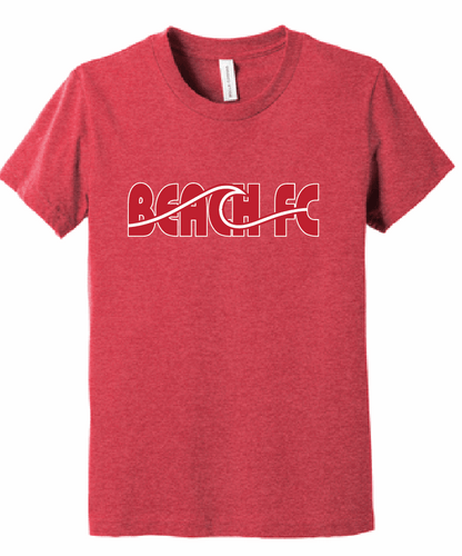 Triblend Short Sleeve T-Shirt / Heather Red / Beach FC