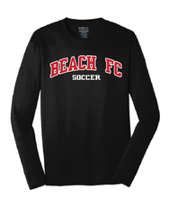 Load image into Gallery viewer, Long Sleeve Performance Tee (Youth &amp; Adult) / Black / Beach FC