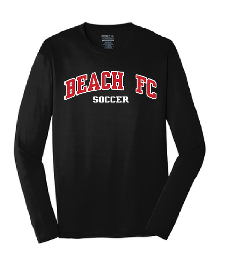 Long Sleeve Performance Tee (Youth & Adult) / Black / Beach FC