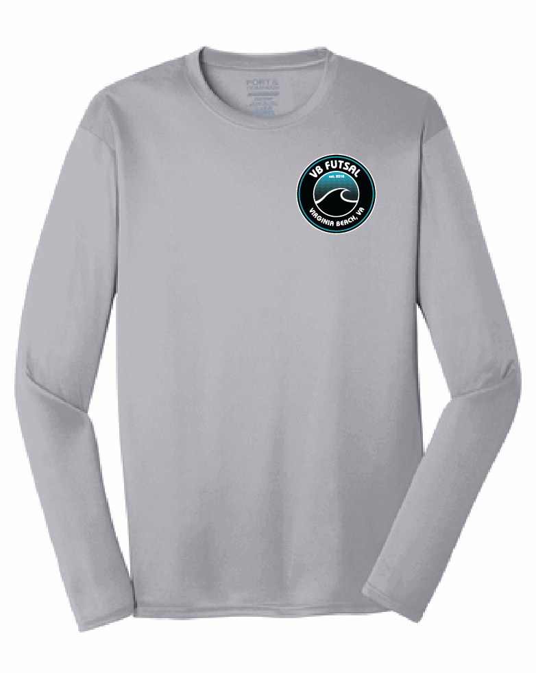Long Sleeve Performance Tee (Youth & Adult) / Silver / VB FUTSAL