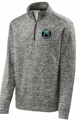Electric Heather Fleece 1/4-Zip Pullover / Black Electric / VB FUTSAL