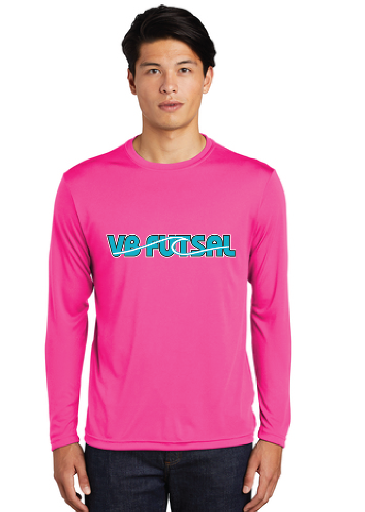 Long Sleeve Competitor Tee (Youth & Adult) / Neon Pink / VB FUTSAL