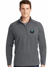 Load image into Gallery viewer, Stretch 1/2-Zip Pullover / Charcoal Grey Heather / VB FUTSAL