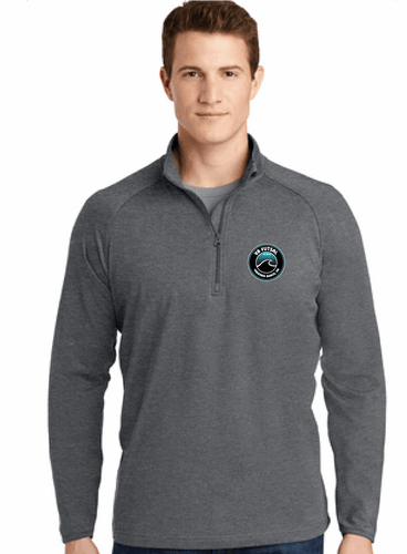 Stretch 1/2-Zip Pullover / Charcoal Grey Heather / VB FUTSAL