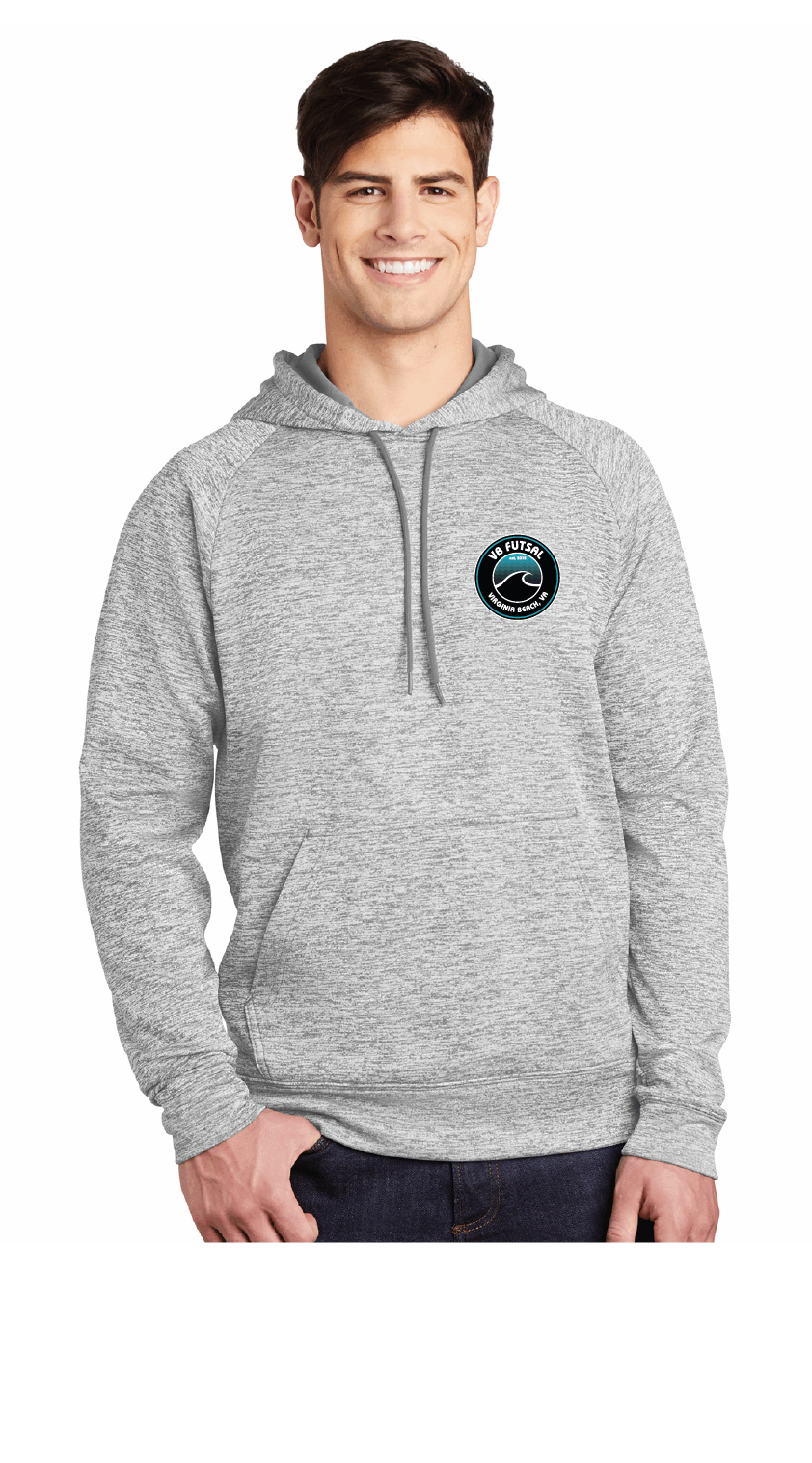 Electric Heather Fleece Hooded Pullover / Silver / VB FUTSAL