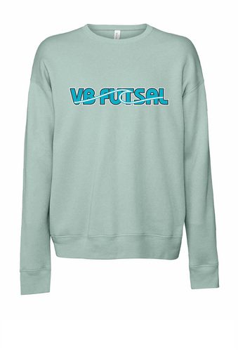 Sponge Fleece Drop Shoulder Crewneck Sweatshirt / Dusty Blue/ VB FUTSAL