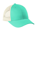 Load image into Gallery viewer, Low-Profile Snapback Trucker Cap / Bright Seafoam/ Ecru / VB FUTSAL