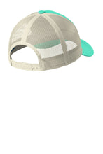 Load image into Gallery viewer, Low-Profile Snapback Trucker Cap / Bright Seafoam/ Ecru / VB FUTSAL