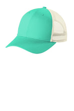 Load image into Gallery viewer, Low-Profile Snapback Trucker Cap / Bright Seafoam/ Ecru / VB FUTSAL