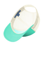 Load image into Gallery viewer, Low-Profile Snapback Trucker Cap / Bright Seafoam/ Ecru / VB FUTSAL