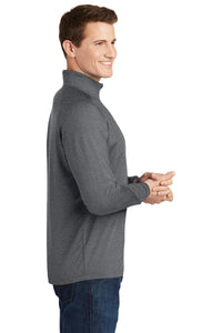 Stretch 1/2-Zip Pullover / Charcoal Grey Heather / VB FUTSAL