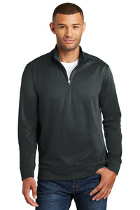 Performance Fleece 1/4-Zip Pullover Sweatshirt / Jet Black / Beach FC