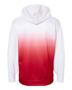 Ombre Hooded Sweatshirt / White & Red / Beach FC