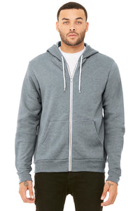 Unisex Sponge Fleece Full-Zip Hoodie / Heather Grey / Beach FC