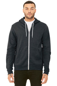 Unisex Sponge Fleece Full-Zip Hoodie / Black / Beach FC