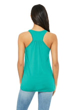 Load image into Gallery viewer, Women’s Flowy Racerback Tank / Teal / VB FUTSAL