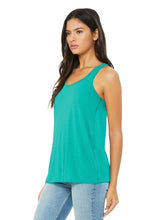 Load image into Gallery viewer, Women’s Flowy Racerback Tank / Teal / VB FUTSAL