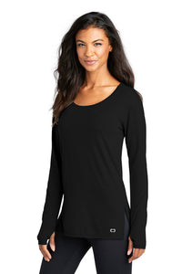 Ladies Activewear Long Sleeve Tunic / Black / Beach FC