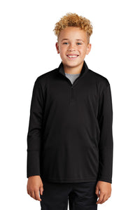 Youth PosiCharge Competitor 1/4-Zip Pullover / Black / Beach FC